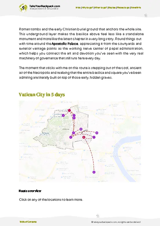 example page 4 from our offline Travel Guide for Vatican City State